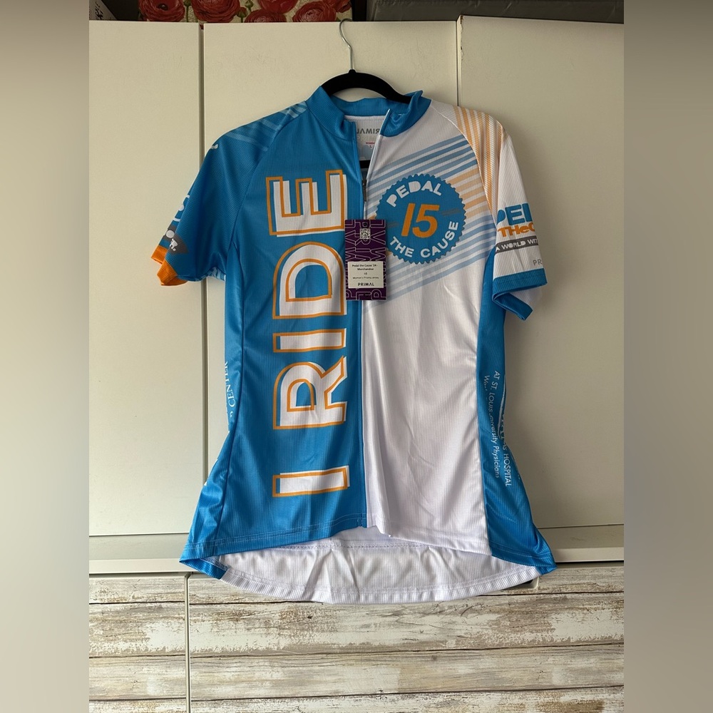 🚴‍♀️ Primal “Pedal the Cause 15” Women’s Cycling Jersey Size L NWT